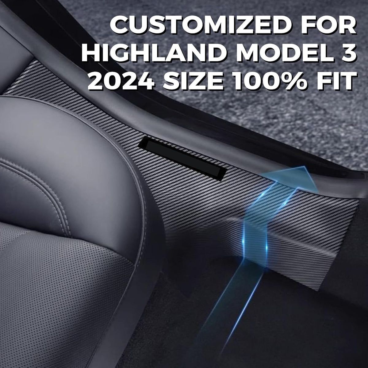 8Pc Door Sill Protector for Tesla Model 3 Highland 2027 2023 2024 2025 2026