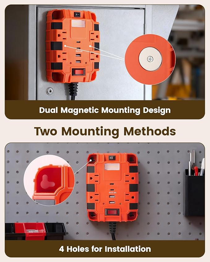 SURAIELEC Magnetic Power Strip