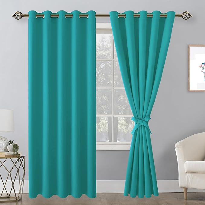 Hiasan Blackout Curtains for Bedroom, 60 x 84 Inches Long