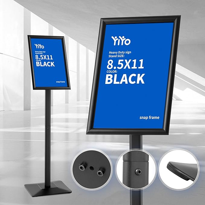 YIYO Sign Stand Poster Stand，adjustable heavy duty pedestal Sign Holder Floor
