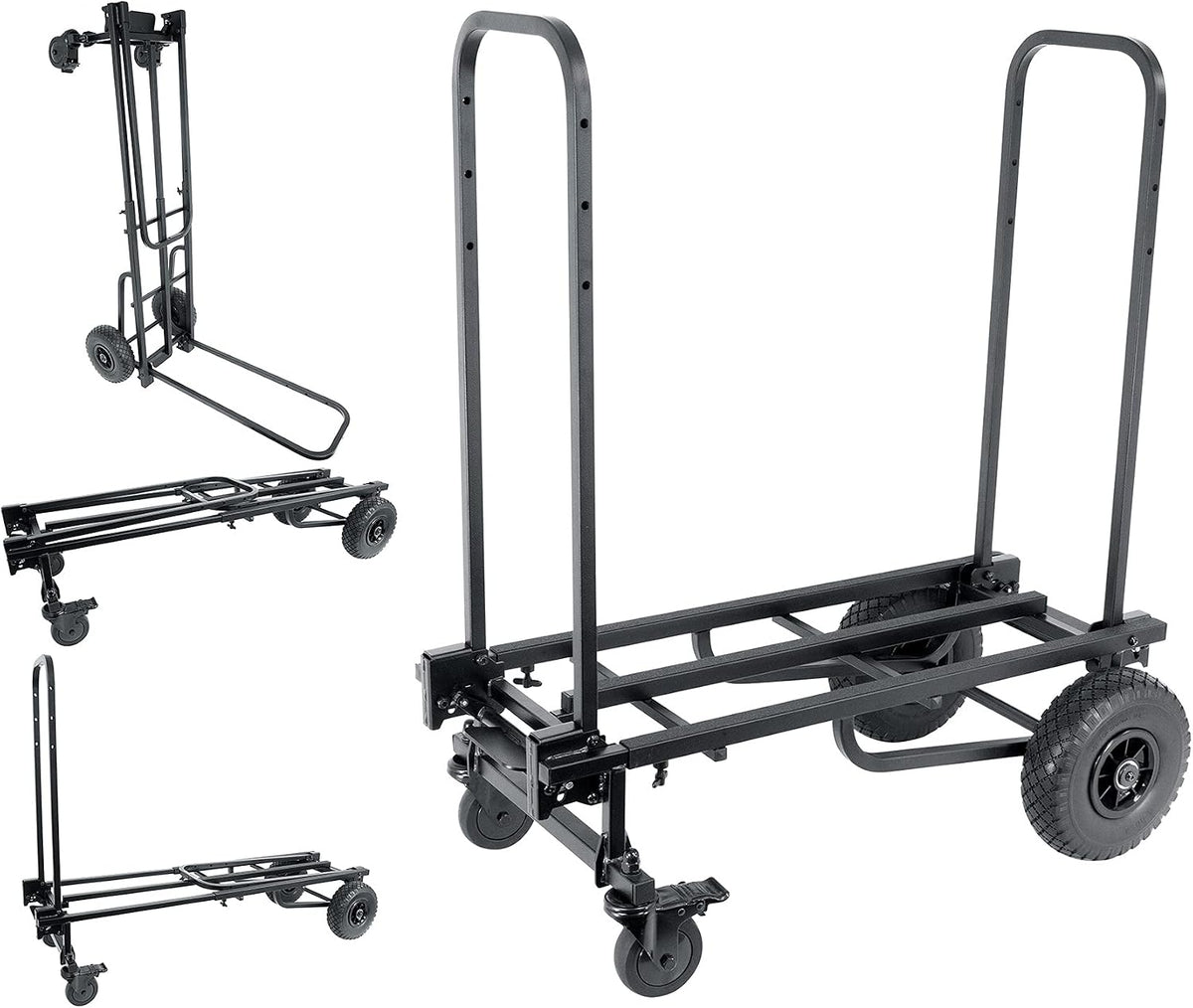 Rockville Rock Cart Pro DJ Equipment Transport Roller Cart, 700 LB Capacity