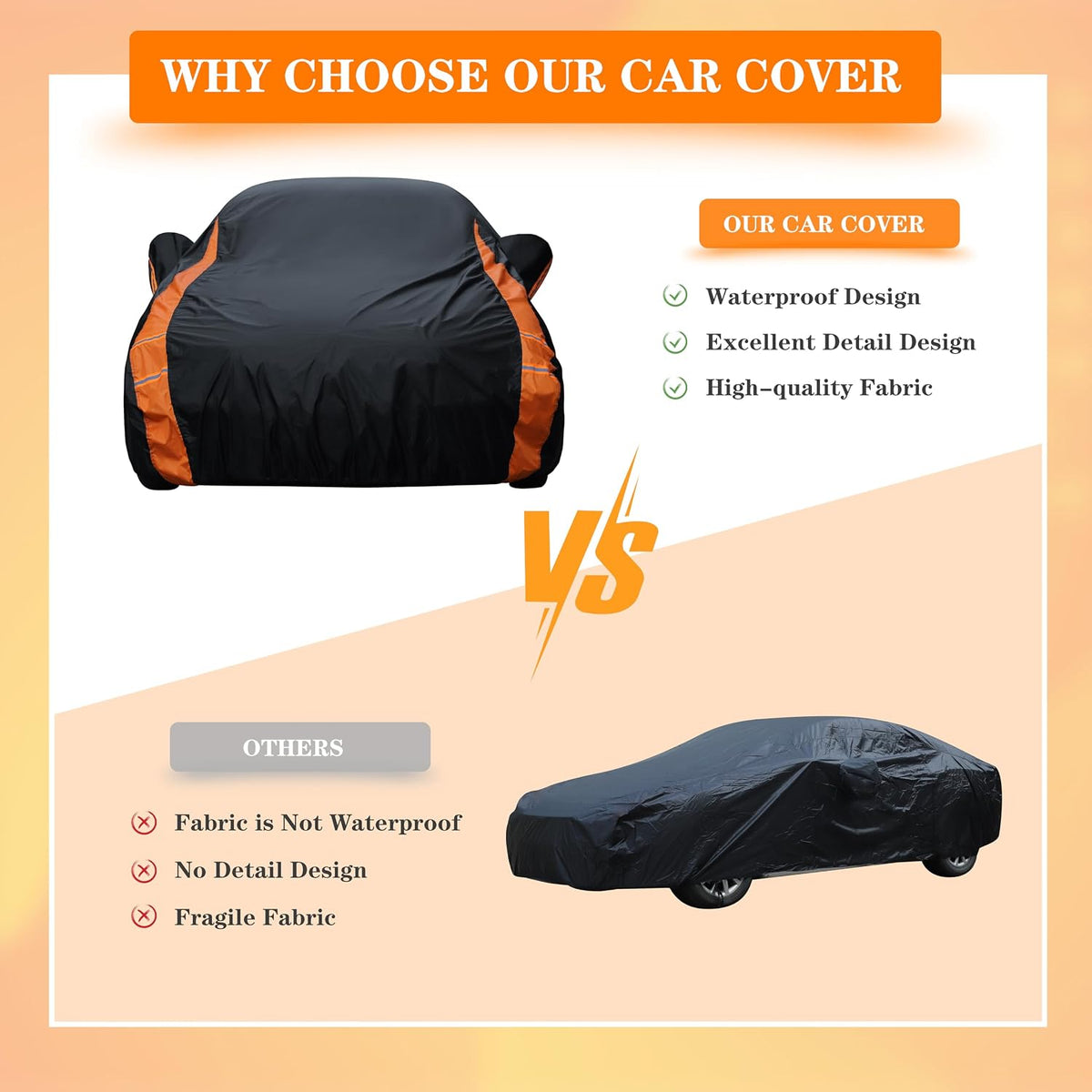 in Full Exterior Waterproof Car Cover All Weather, Waterproof,UV Resistant, D...