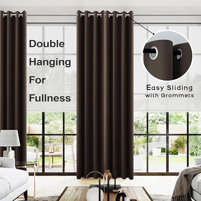 KOUFALL 108 Inch Blackout Curtains