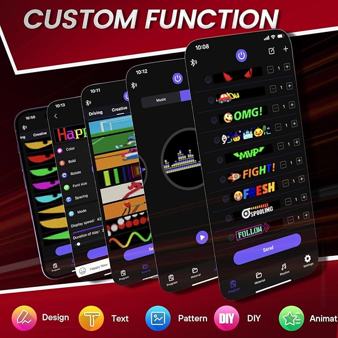 Rayhome Synchronize Multiple Devil Eyes Light, Programmable LED Display