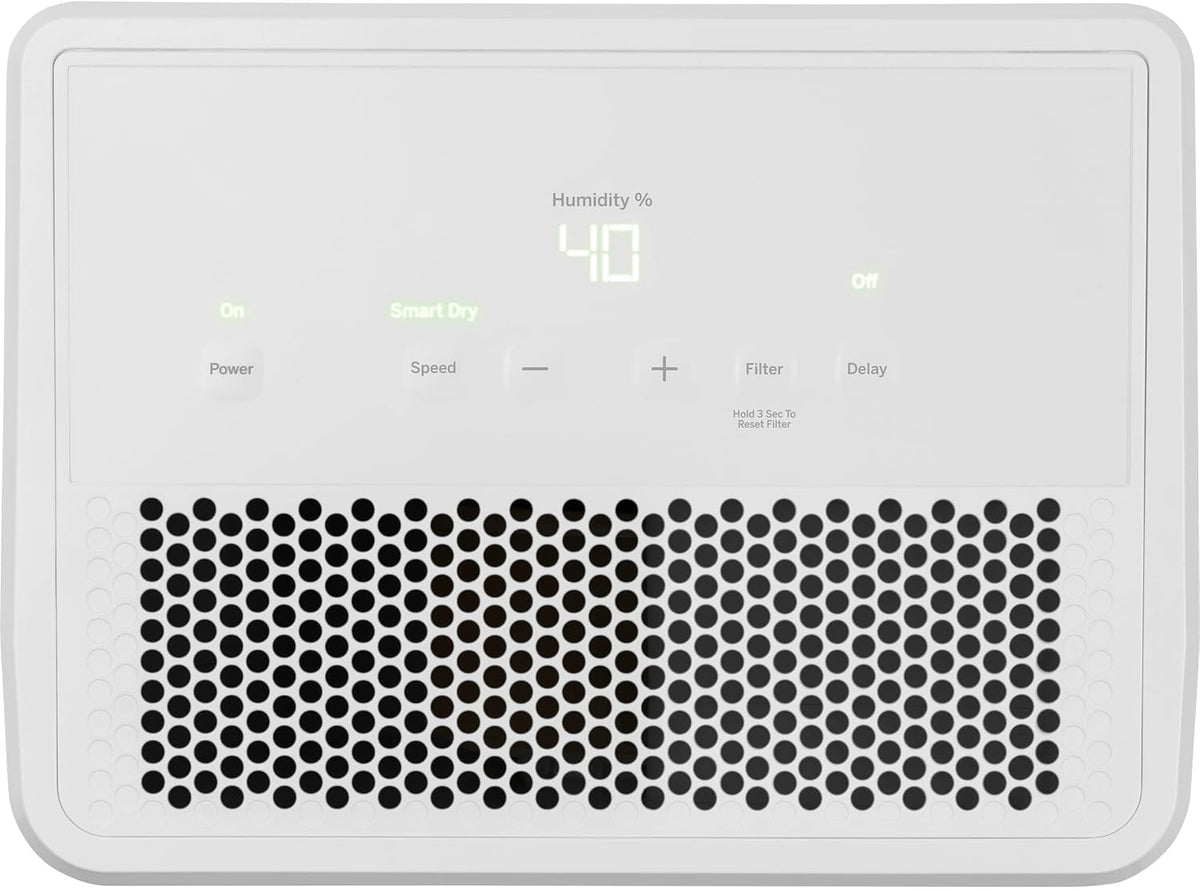 GE Small Dehumidifier 25 Pint Basement Bedroom Bathroom Drain 1500 Sq Ft