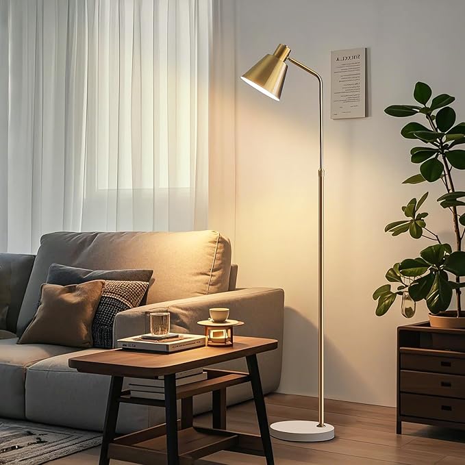 Gold Brass Industrial Floor Lamps