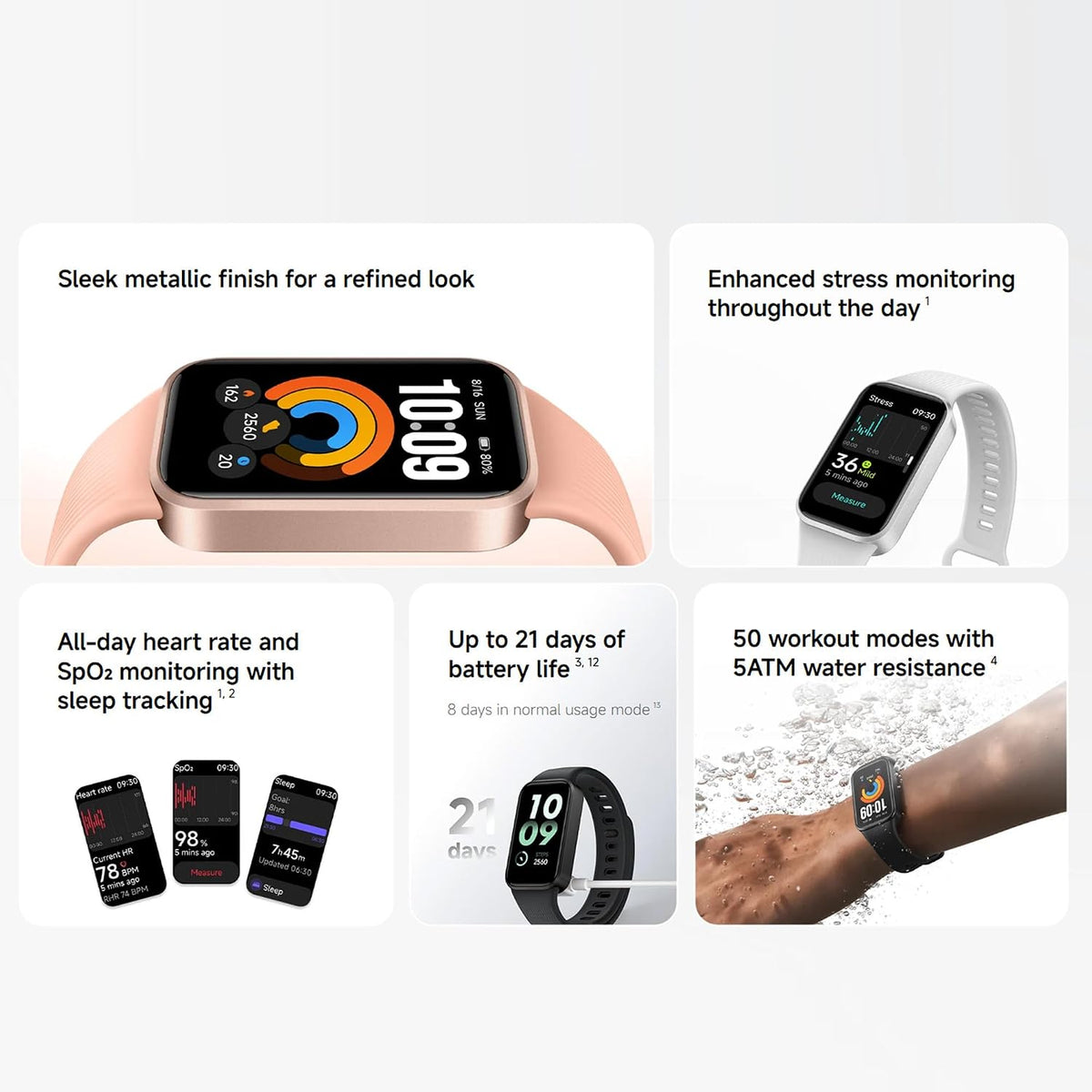 Xiaomi Smart Band 11 Active Fitness Tracker, 1.47" 60Hz Display, 21-Day ...