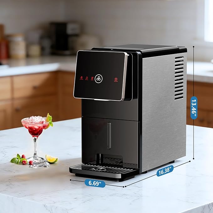 Antarctic Star Countertop Nugget Ice Maker, 33 Lbs/24H Automatic Ice Dispenser