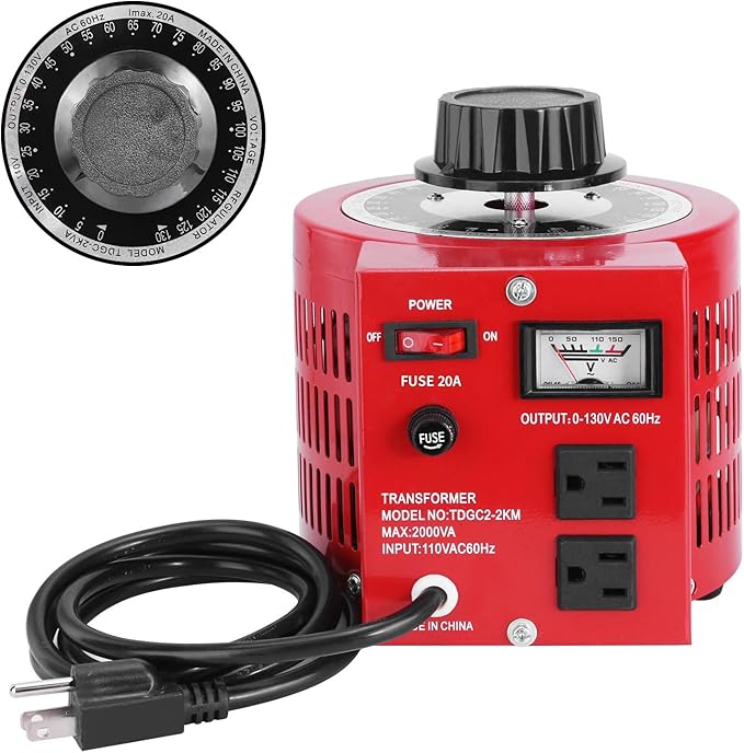 Beleeb 20Amp Variable Transformer Auto AC Voltage Regulator Power Supply