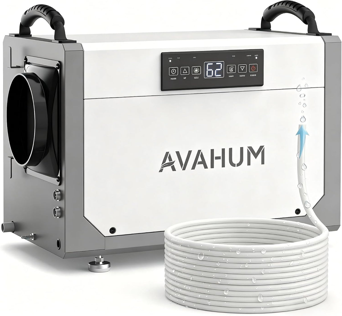 113 Pint Commercial Dehumidifier for Basement with Pump & Drain Hose
