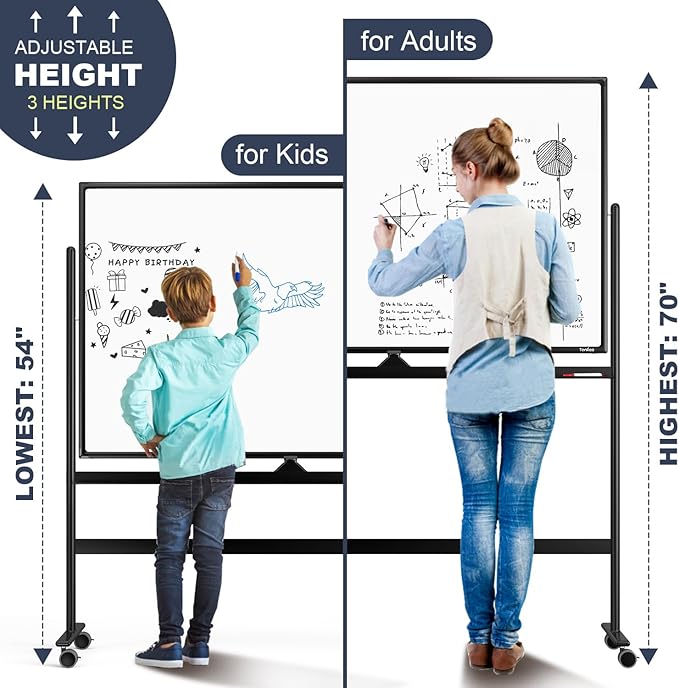 Dry Erase Whiteboard Easel on Wheels