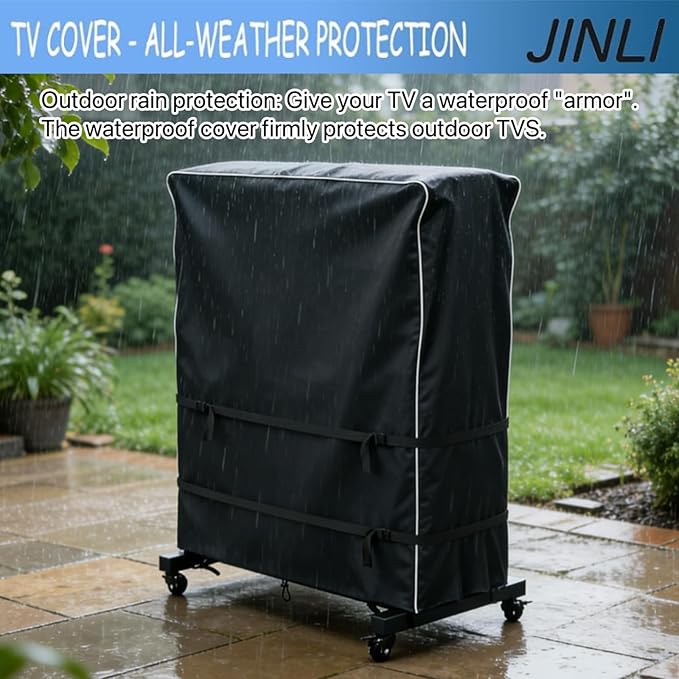 JINLI 55-60 inch outdoor TV trolley cover, courtyard TV cover, Oxford fabric