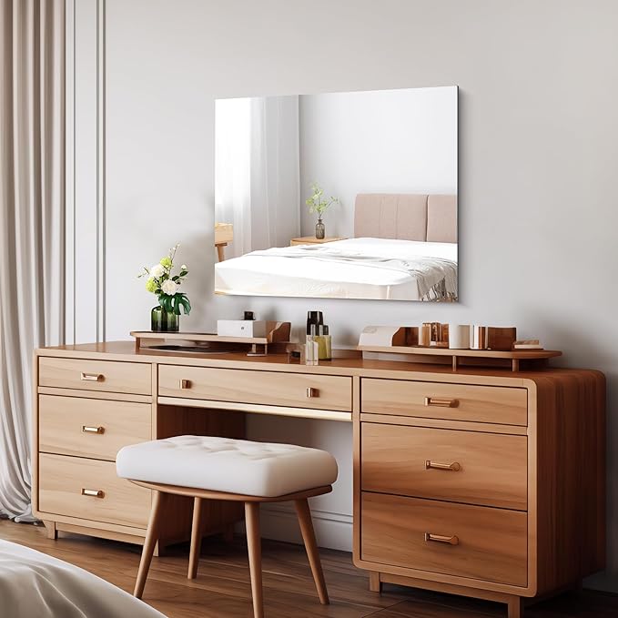 CILIBER Frameless Mirror, 24x30 Inch Bathroom Mirror