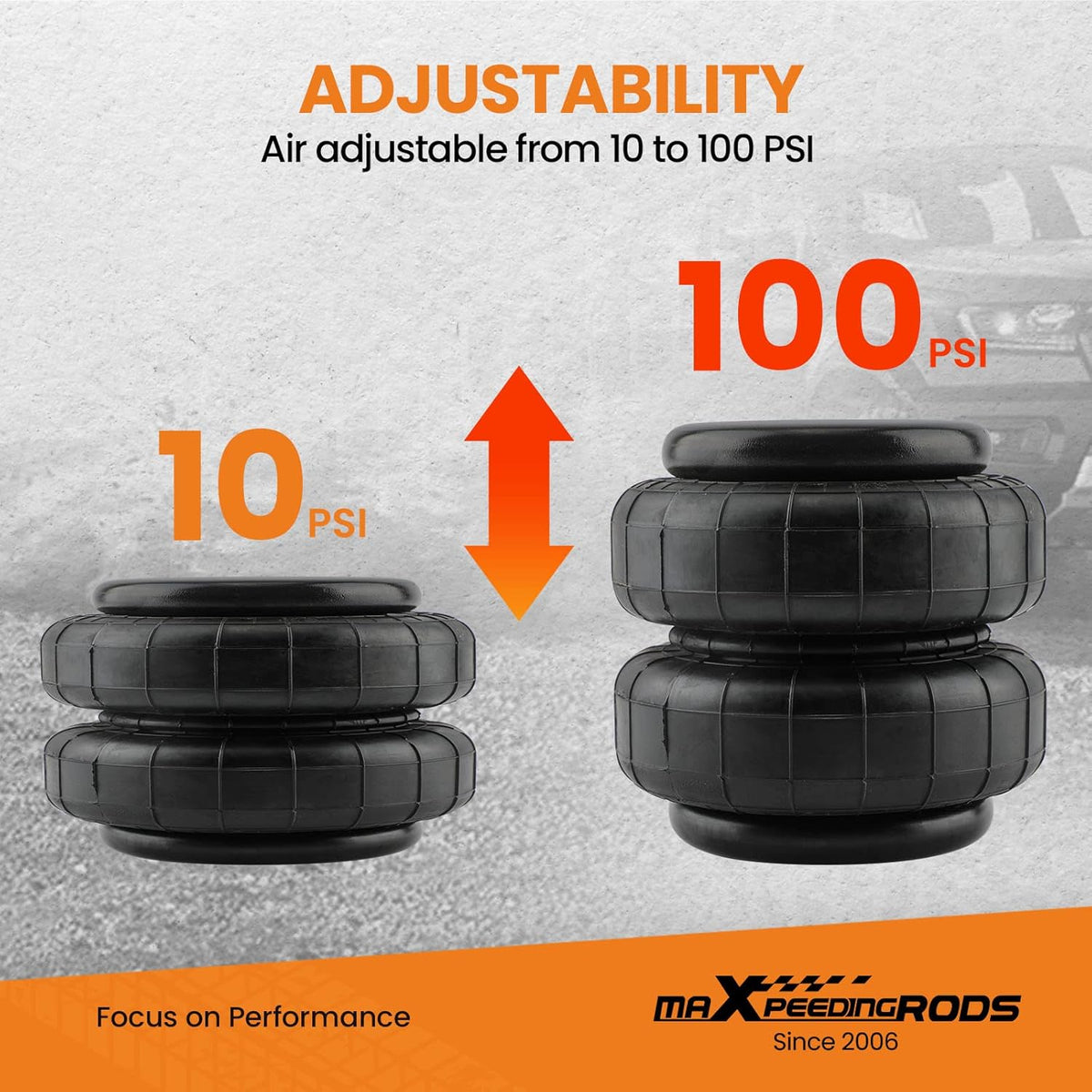 maXpeedingrods Triangulated 4 Links Suspension Kit Air Suspension Bags Kit