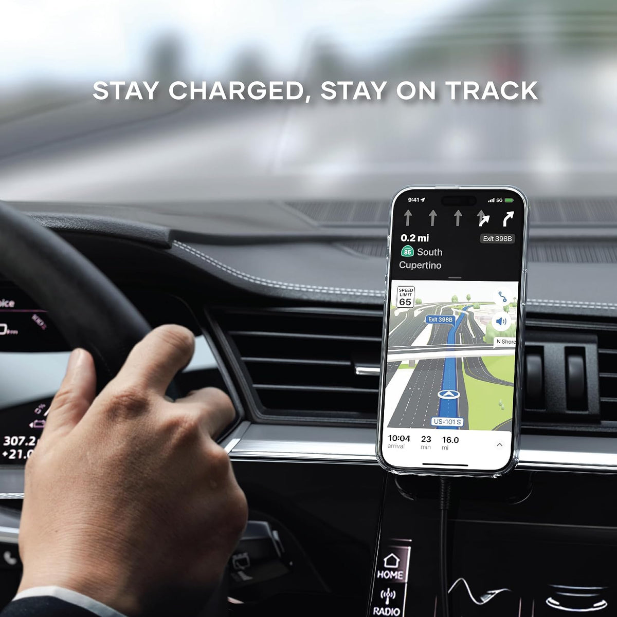 Satechi Qi2 Wireless Car Charger, 15W Fast Charging