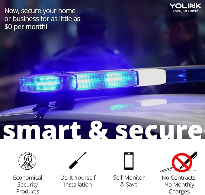 YoLinK LoRa Smart Door Sensor Starter Kit: 1/4 Mile Open-Air Range, Door (2-P...