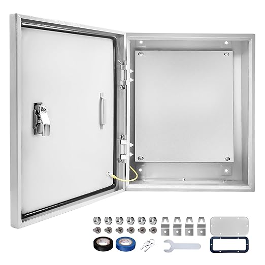 Outdoor Electrical Box 20 x 16 x 10''D NEMA 4X Enclosure Steel Box, W...