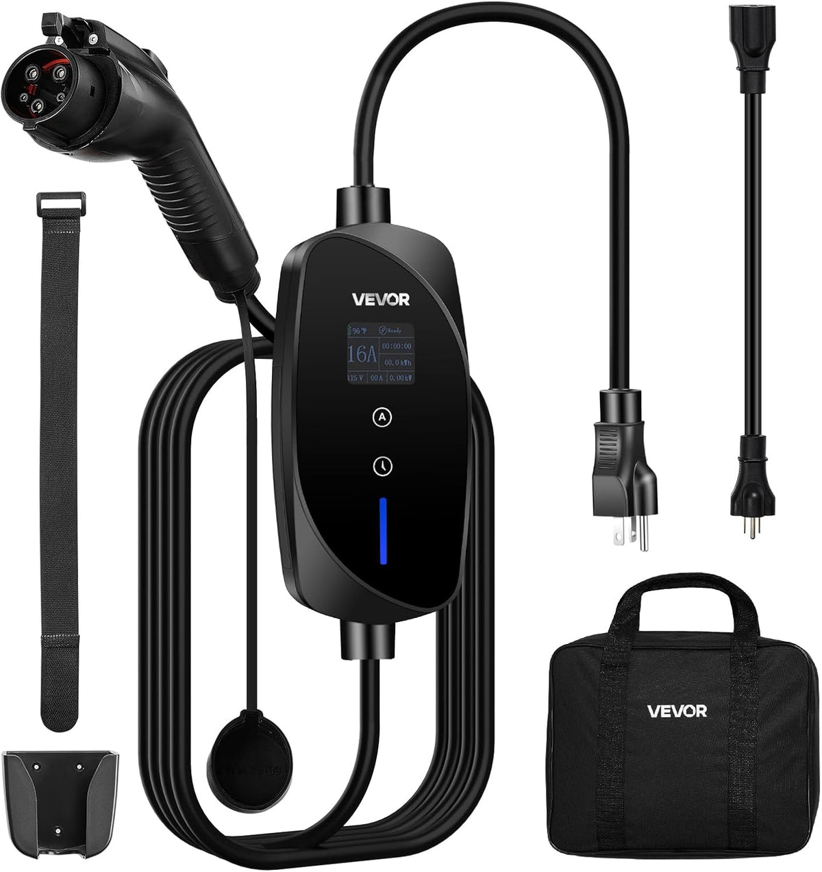 VEVOR Level 1 and Level 2 EV Charger, 16 amp 25 FT Cable, IP66 Weatherproof