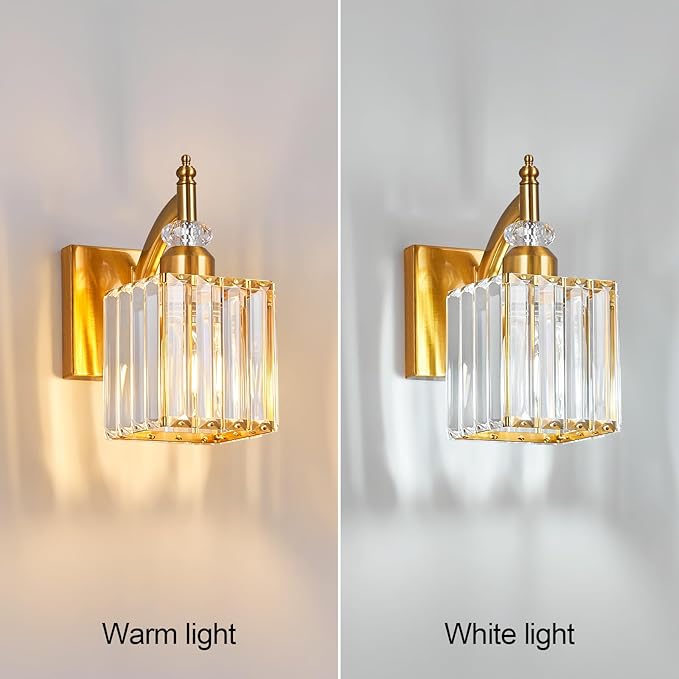 BBLLWJ Modern Wall Sconces Set of Two Gold Wall Sconces Indoor Wall Lamp