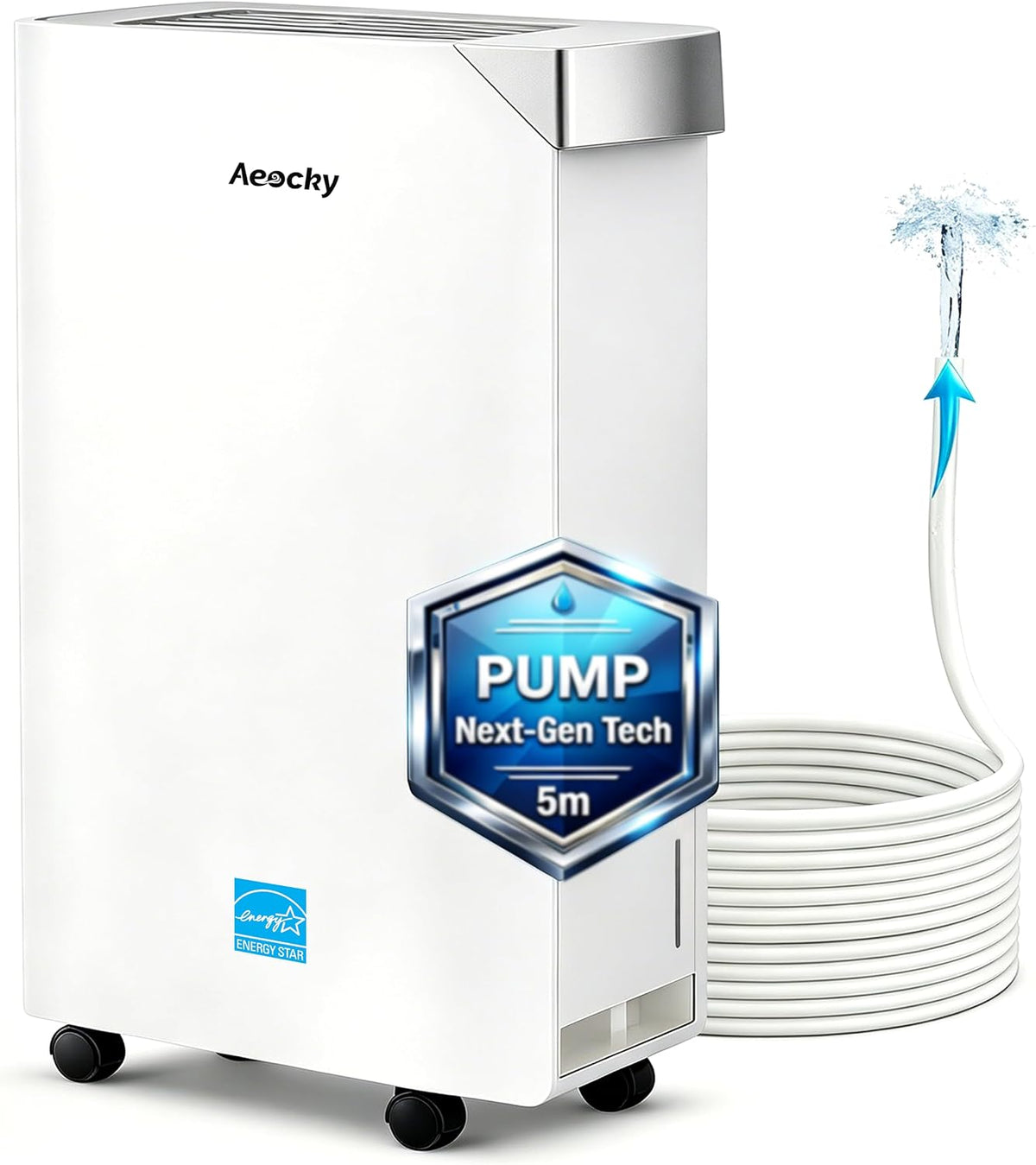 AEOCKY Dehumidifier with Pump Up to 16.5ft Energy Star Most Efficient 2024