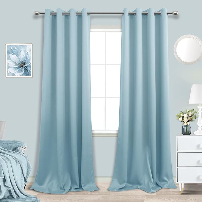 KOUFALL 108 Inch Curtains 2 Panel Set, Floor to Ceiling Room Darkening Extra