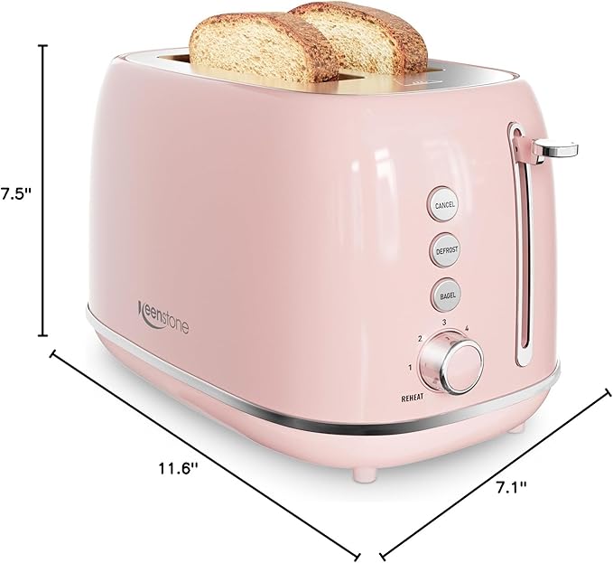 2 Slice Toaster Retro Stainless Steel