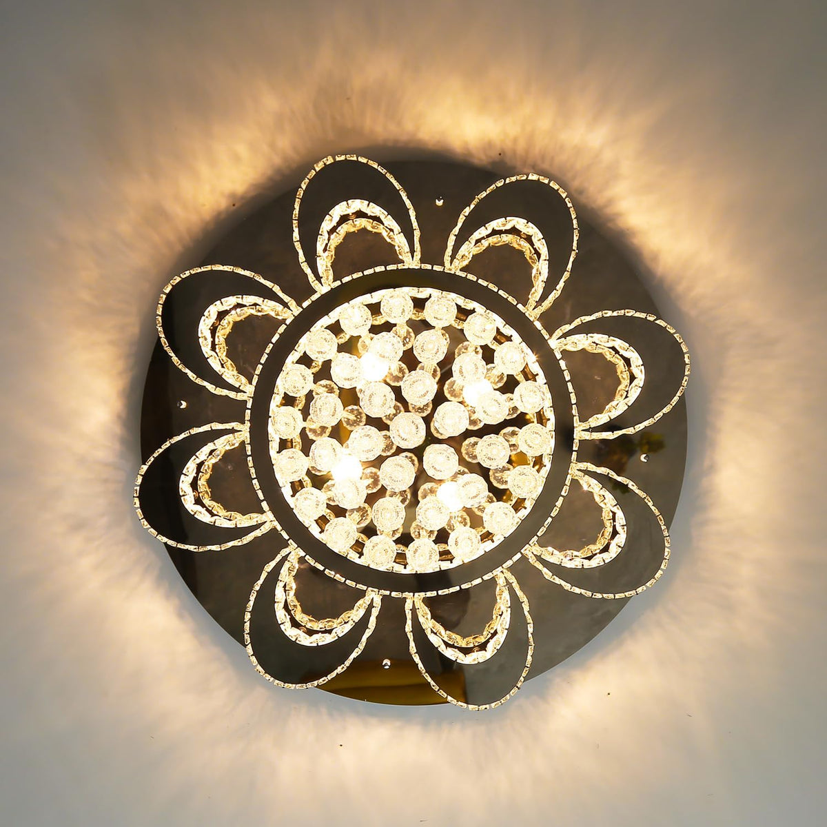 Modern Ceiling Chandelier for Living Room 32 IN Silver Dimmable LED Lights