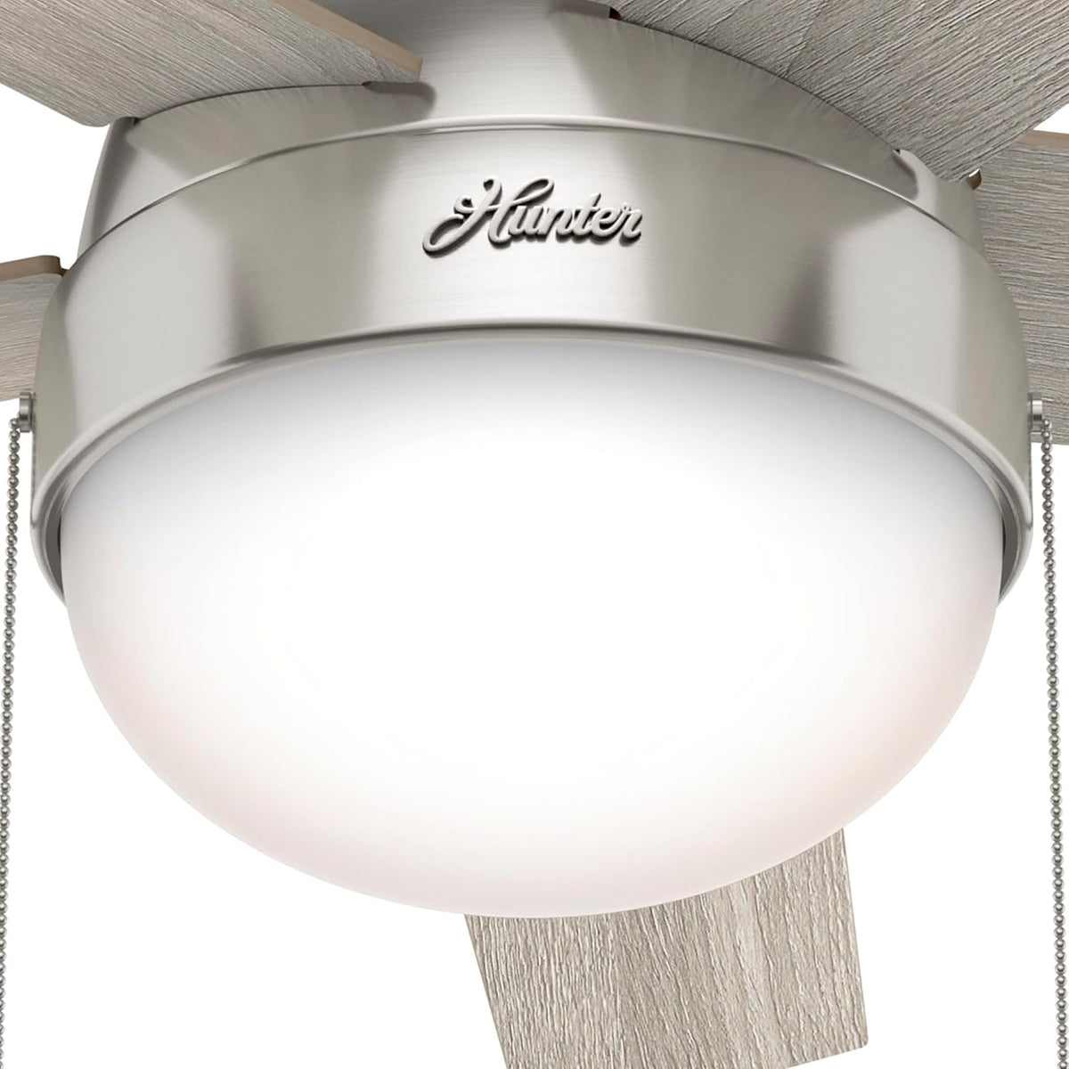 Hunter Anslee, Indoor, Ceiling Fan, with LED Light, 46 inch, Brushed Nickel