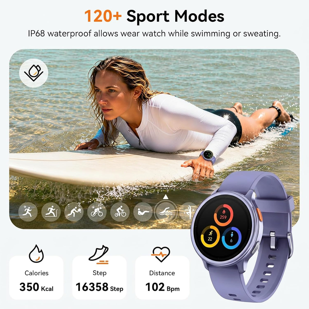 aeac Smart Watch for Women, 1.27" HD Smartwatch (Answer/Make Calls)