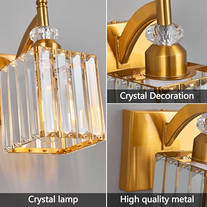BBLLWJ Modern Wall Sconces Set of Two Gold Wall Sconces Indoor Wall Lamp
