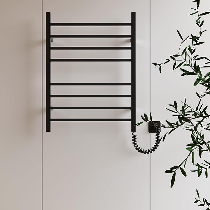 HEATGENE Towel Warmer, Heated Towel Warmer Rack, Wall-Mounted Hardwired/Plug-in