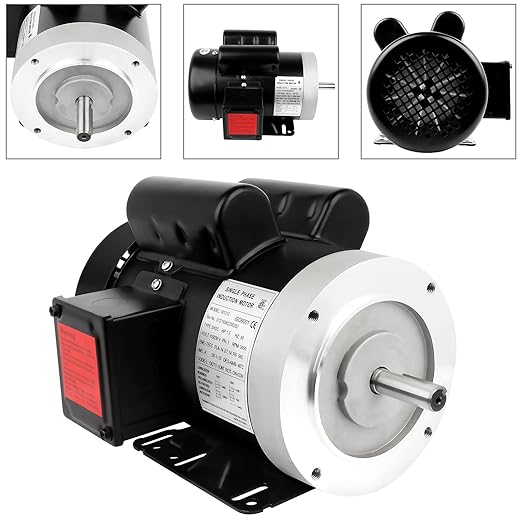 1.5HP Electric Motor 3450RPM Reversible Single Phase 56C Frame General Purpose
