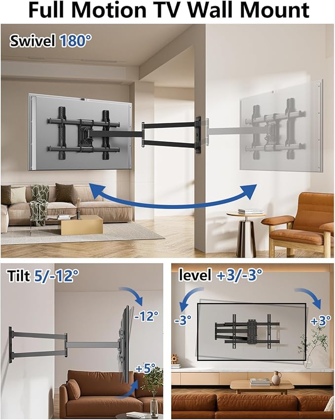 FORGING MOUNT Long Arm Corner TV Wall Mount
