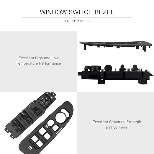 BASIKER Master Power Window Switch and Bezel, Driver Side Window Switch Bezel