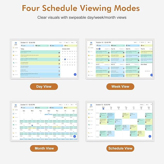 32" Digital Calendar Digital Frame