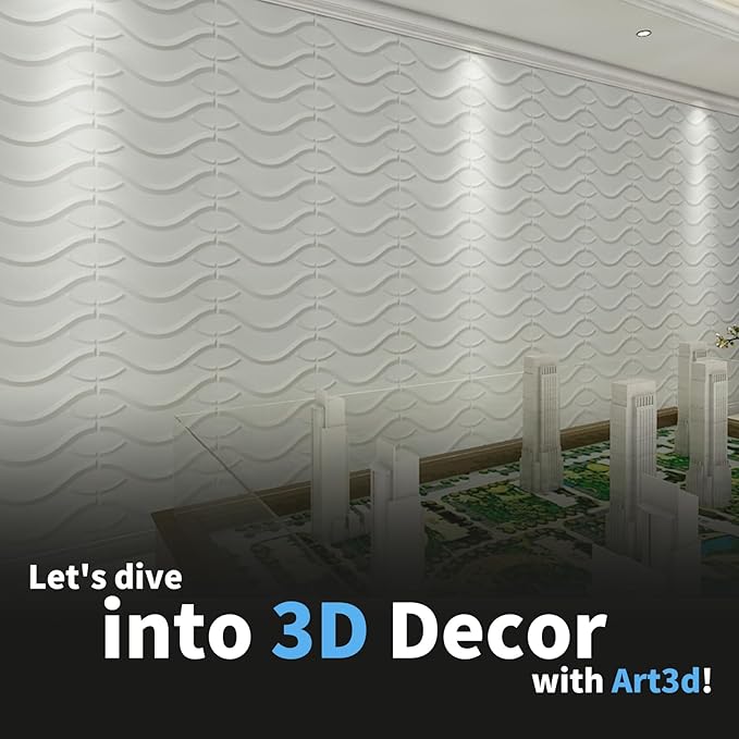 Art3d Decorative 3D Wall Panel, 32 Sq.FT PVC Interior Wall Decor