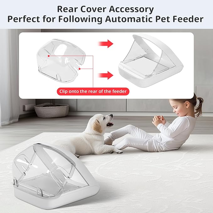 Rear Cover for Automatic Microchip Cat Pet Feeder (2 Pack)