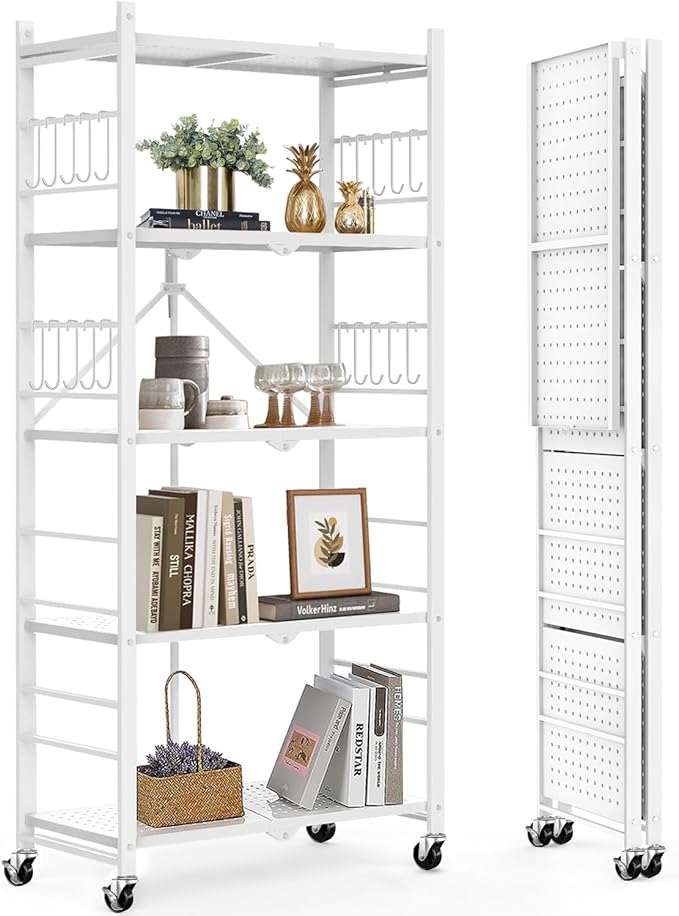 Himix 5-Tier Storage Folding Shelf