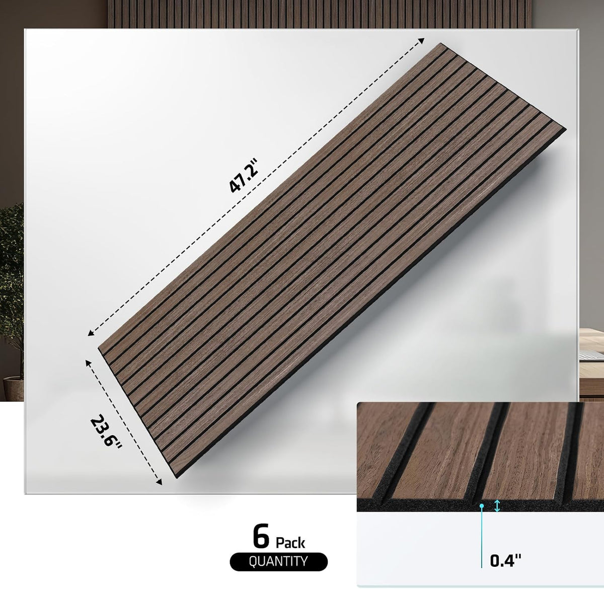 6 Pack Acoustic Wall Panels, 47.2" X 23.6" Sound Absorbing Panels, ...