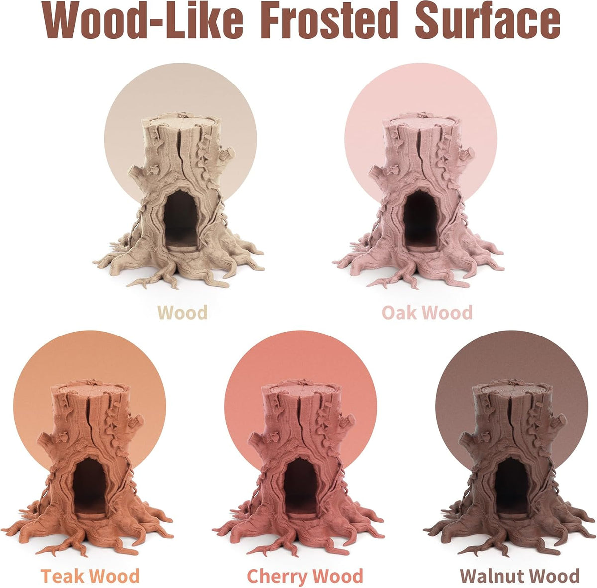 iSANMATE Wood PLA Filament 1.75mm 4 * 1KG Spool Bundle for FDM 3D Printing