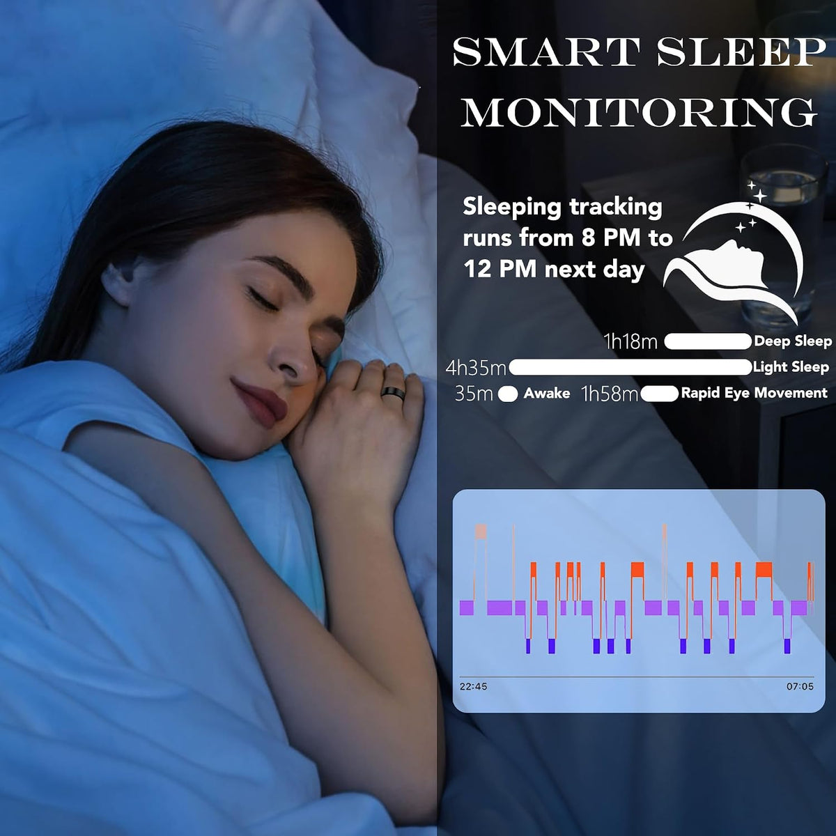 Smart Health Ring Fitness Tracker for Men Women, Rose Gold 11