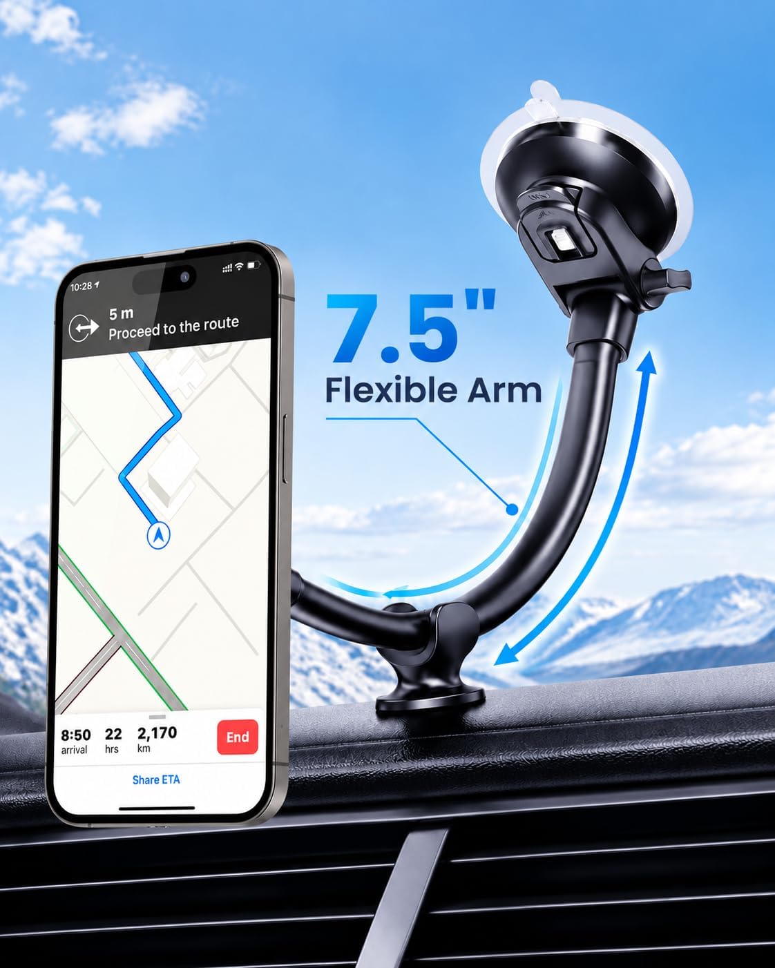 for MagSafe Car Mount Charger, Wireless Magnetic Car Mount