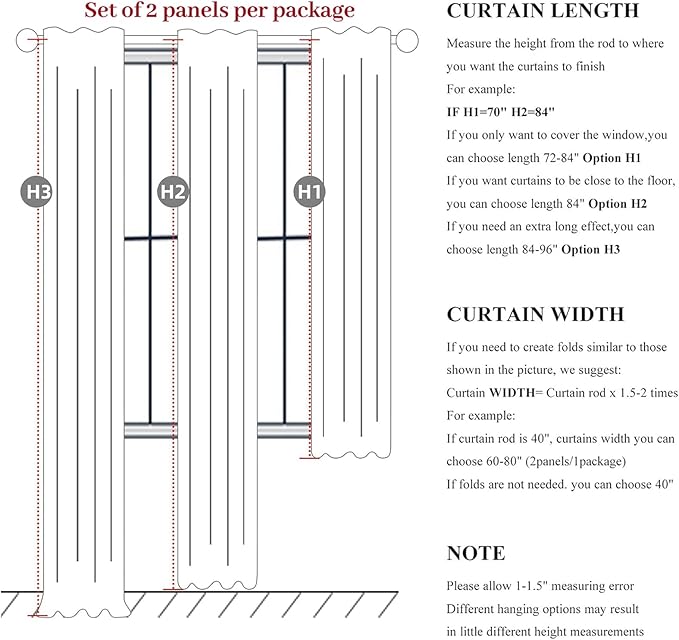 Warm Cream Thick Linen Black Out Curtains 86 Inch Long