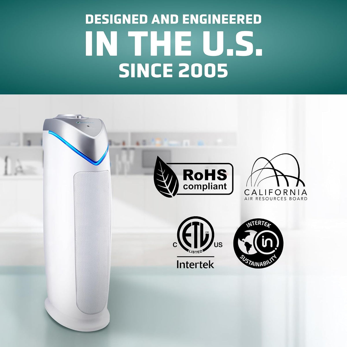 GermGuardian HEPA Air Purifier Tower - 22" - White - AC4825W