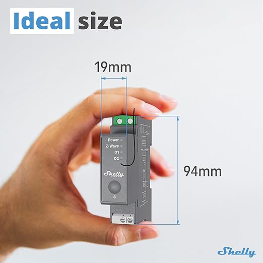 Shelly Wave Pro 2 US LR | Z-Wave Long Range 2-Channel Smart Relay Switch