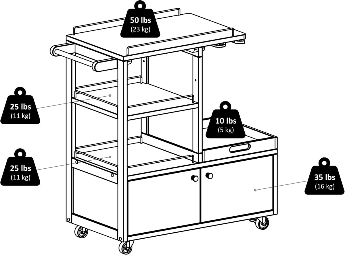 Winsome Wood Galen Entertainment Cart