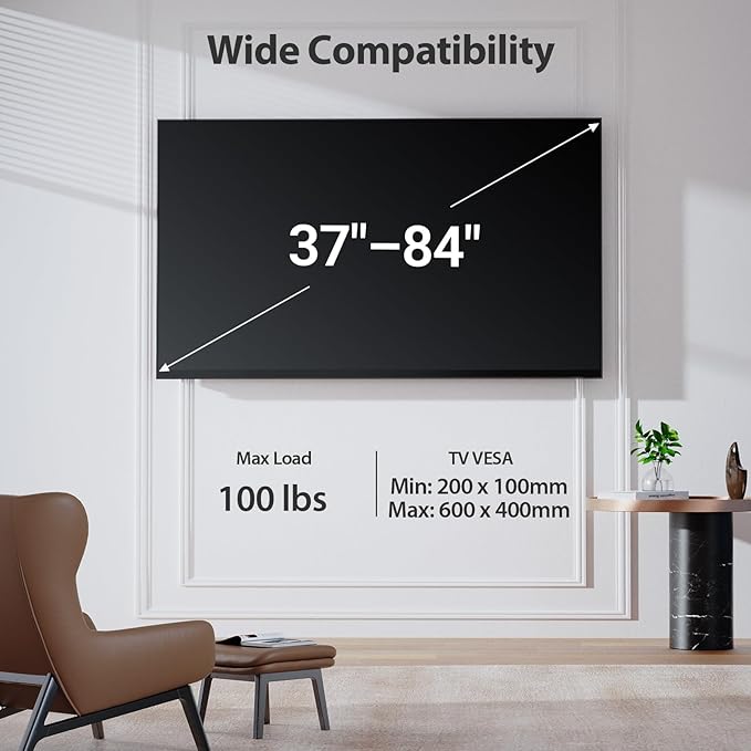Pipishell Full-Motion TV Wall Mount