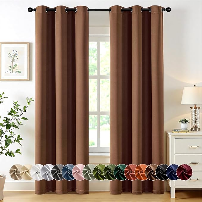 MIULEE Blackout Curtains for Bedroom Living Room 84 Inches Long 2 Panels