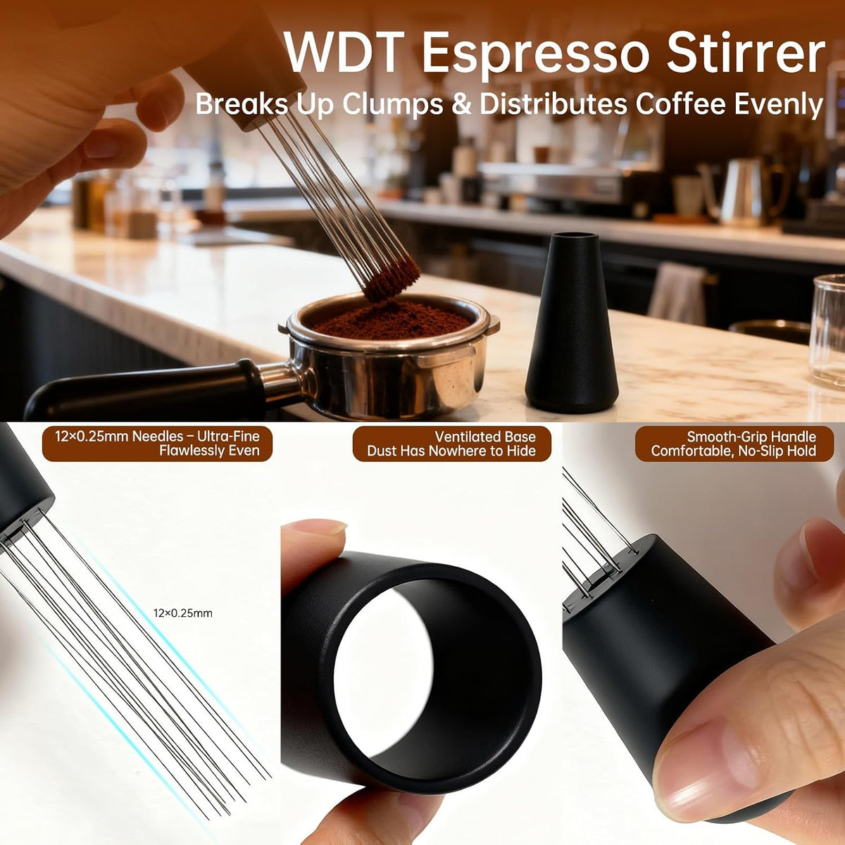 58mm Espresso Accessories Kit, 9 Pcs Espresso Tamper Tools Set