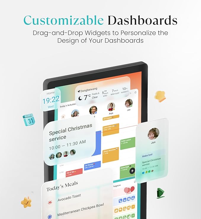 Cozyla Mate Digital Calendar+ 2: 24 Inch Wall Touch Screen Chore Chart
